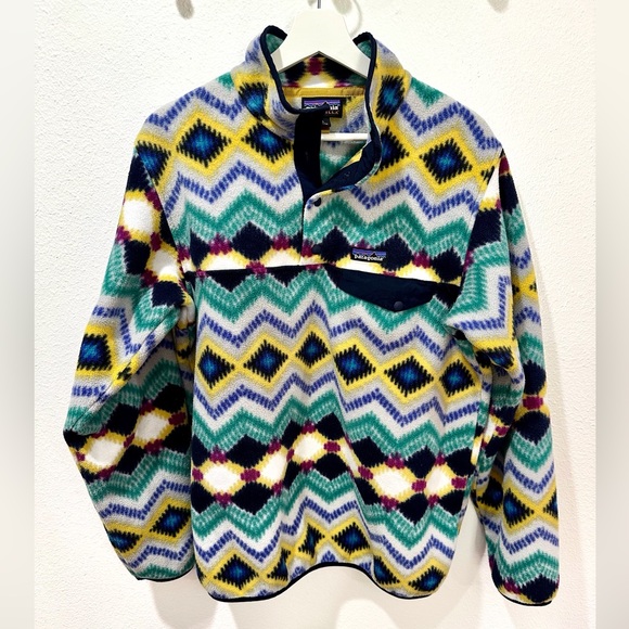 Patagonia Synchilla Snap-T Recycled Fleece Pullover Size Large Multi Col… - Picture 2 of 12